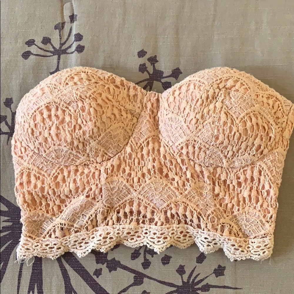 Peach color crop top
